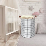 Panier à Linge Pliable en Canvas & Lin