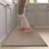 Tapis de Cuisine Antidérapant LinoStyle – Look Sisal, Lavable & Confortable