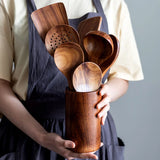 WoodEase – Set de Cuisine en Bois avec Seau de Rangement