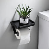 SmartShelf Élégance – Porte-Papier Toilette en Aluminium avec Étagère pour Smartphone