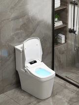 LumiWash SmartBidet – Toilettensitz Intelligent Quadratisch avec Chauffage, Bidet et Ouverture Automatique