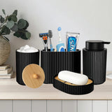 Set d’Accessoires de Salle de Bain Noir