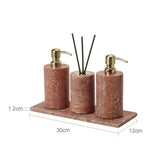 Ensemble de Salle de Bain Travertin Rouge