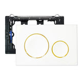 Empyreal Plaque de Commande WC – Double Débit, Silencieuse et Compatible Geberit Sigma - jaune