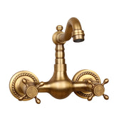 Mitigeur Mural Vintage en Laiton Antique – Cuisine et Salle de Bain – Eau Chaude &amp; Froide