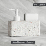 CleanMate Duo – Distributeur de Savon avec Support Éponge Intégré