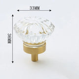 Bouton de Meuble Cristal Éclat Champagne