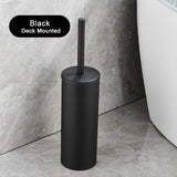 NoirÉlite – Brosse WC Murale en Acier Inoxydable Premium