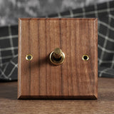 Interrupteur Mural -Noble Walnut – Bois Massif, Laiton et Option USB