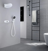 ThermoRain Prestige – Ensemble Douche Thermostatique Murale 3-en-1 en Laiton Brossé