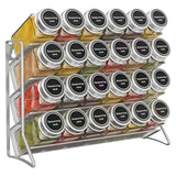 Étagère à Épices Murale 4 Niveaux Acier Premium – Organisateur Cuisine Sans Bocaux | Rangement Placard Étanche | Gain de Place Moderne