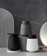 PureCeram – Distributeur de Savon en Céramique 300 ml Élégant et Rechargeable