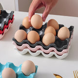 Range-Œufs en Céramique Élégance – 6 ou 12 Compartiments pour Cuisine et Réfrigérateur