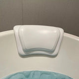 Coussin de Bain Antidérapant– Appui-Tête en Silicone avec Housse PU Étanche pour Spa et Baignoire