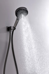 ThermoRain Prestige – Ensemble Douche Thermostatique Murale 3-en-1 en Laiton Brossé