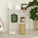Étagère Organisateur Acrylique 2 Niveaux - ClairÉtage Duo – Présentoir Transparent pour Cosmétiques et Parfums