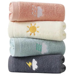 Ensemble de 4 Grandes Serviettes en Coton Filé à l’Anneau – Douceur et Absorption Optimale