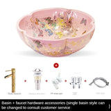 Vasque à poser design peinte à la main – Élément unique pour salle de bain et cuisine