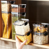 Bocaux Hermétiques Cuisine Style Japonais ClearFresh Premium – Rangement Céréales Grand Format | Anti-Humidité | Organisation Moderne