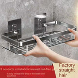 Étagère Murale de Salle de Bain Auto-Adhésive en Aluminium