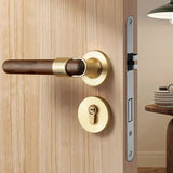 Poignée de Porte Intérieure en Bois de Noyer