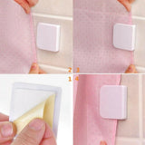 AquaHold Clips pour Rideau de Douche – Lot de 2 ou 6 – Fixation Auto-adhésive – Étanche et Anti-vent