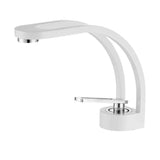 Robinet Cascade WaveLine – Mitigeur Monocommande pour Vasque, Design Moderne Noir/Chrome/Blanc/Or
