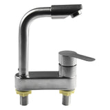 Robinet de lavabo en acier inoxydable avec mitigeur eau chaude et froide