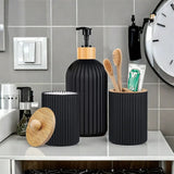 BambooZen – Set Organisateur de Salle de Bain 3 Pièces pour Lavabo
