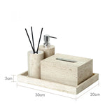 Ensemble de Salle de Bain Travertin Beige