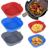 EcoBake – Moule Carré en Silicone Réutilisable pour Airfryer et Four