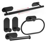 Set de Salle de Bain EasyStick en Acier Inoxydable – Porte-Serviettes et Accessoires Auto-Adhésifs