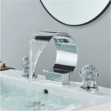 Mitigo – Robinet de Lavabo à Double Poignée en Métal Poli