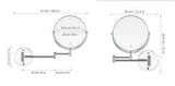 ClarityMirror – Miroir Mural de Maquillage Rechargeable 20 cm avec LED