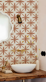 Stickers de Carrelage Autocollants – Lot de 10 Pièces Style Bohème Terracotta
