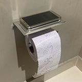 SmartShelf Élégance – Porte-Papier Toilette en Aluminium avec Étagère pour Smartphone