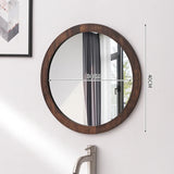 Miroir Mural Nordic Wood – Miroir en Verre avec Cadre en Bois Naturel