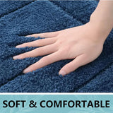 Tapis de Bain Microfibre Velours Double Cadre Premium – Antidérapant Absorbant | Confort Doux | Séchage Rapide