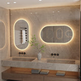 EleganceGlow Miroir LED Ovale Sans Cadre