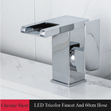 Cascade Élégance – Robinet de Lavabo à Bec Cascade 2 Trous avec Mitigeur Monocommande