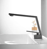 Robinet Cascade WaveLine – Mitigeur Monocommande pour Vasque, Design Moderne Noir/Chrome/Blanc/Or