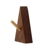 Patère Murale Triangulaire Bois et Laiton
