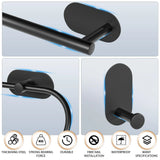 Set de Salle de Bain EasyStick en Acier Inoxydable – Porte-Serviettes et Accessoires Auto-Adhésifs