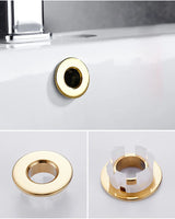 ÉléganceRetro BasinCover – Cache Trop-Plein Premium en Laiton pour Lavabo (Noir, Argent, Or, Bronze Vintage)