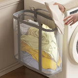 Panier à Linge Pliable Grande Capacité en Maille Respirante