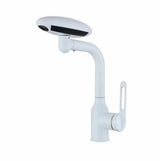 Robinet de lavabo design avec effet cascade et quatre modes de jet