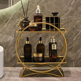 Organisateur 2 Niveaux -Élégance Marbre – Rangement Luxe pour Parfums, Maquillage et Soins