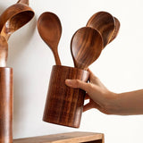 WoodEase – Set de Cuisine en Bois avec Seau de Rangement