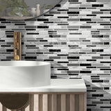 Stickers Muraux Effet Marbre Noir et Blanc