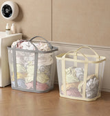 Panier à Linge Pliable Grande Capacité en Maille Respirante